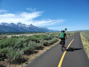 Teton park bike path