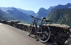 stunning bike views on going to the sun road