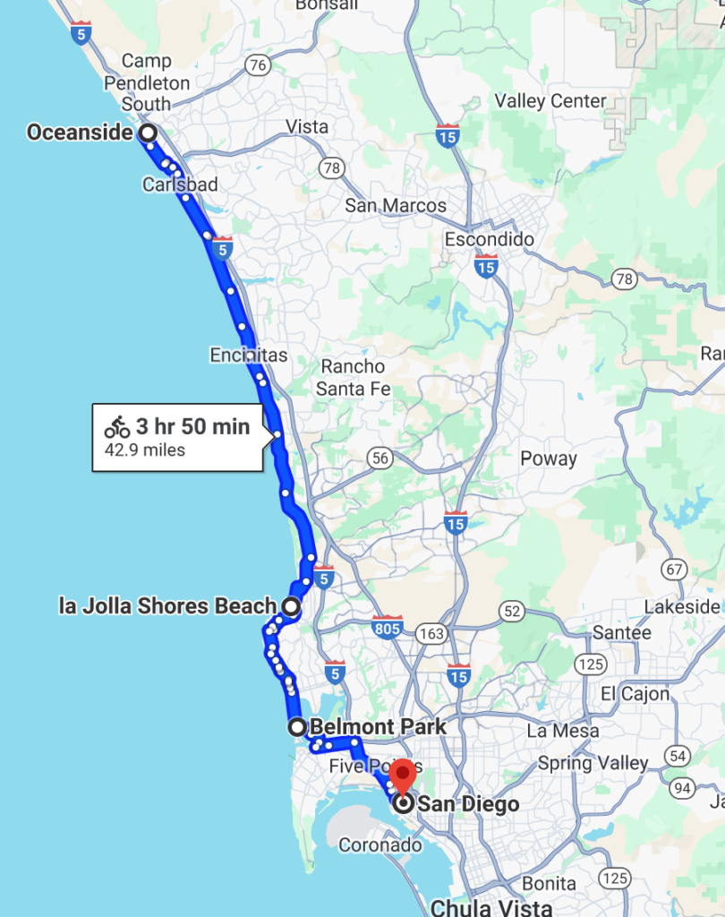 pacific coast highway biking route