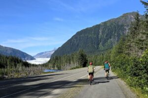 biking to mendenhall glacier juneau