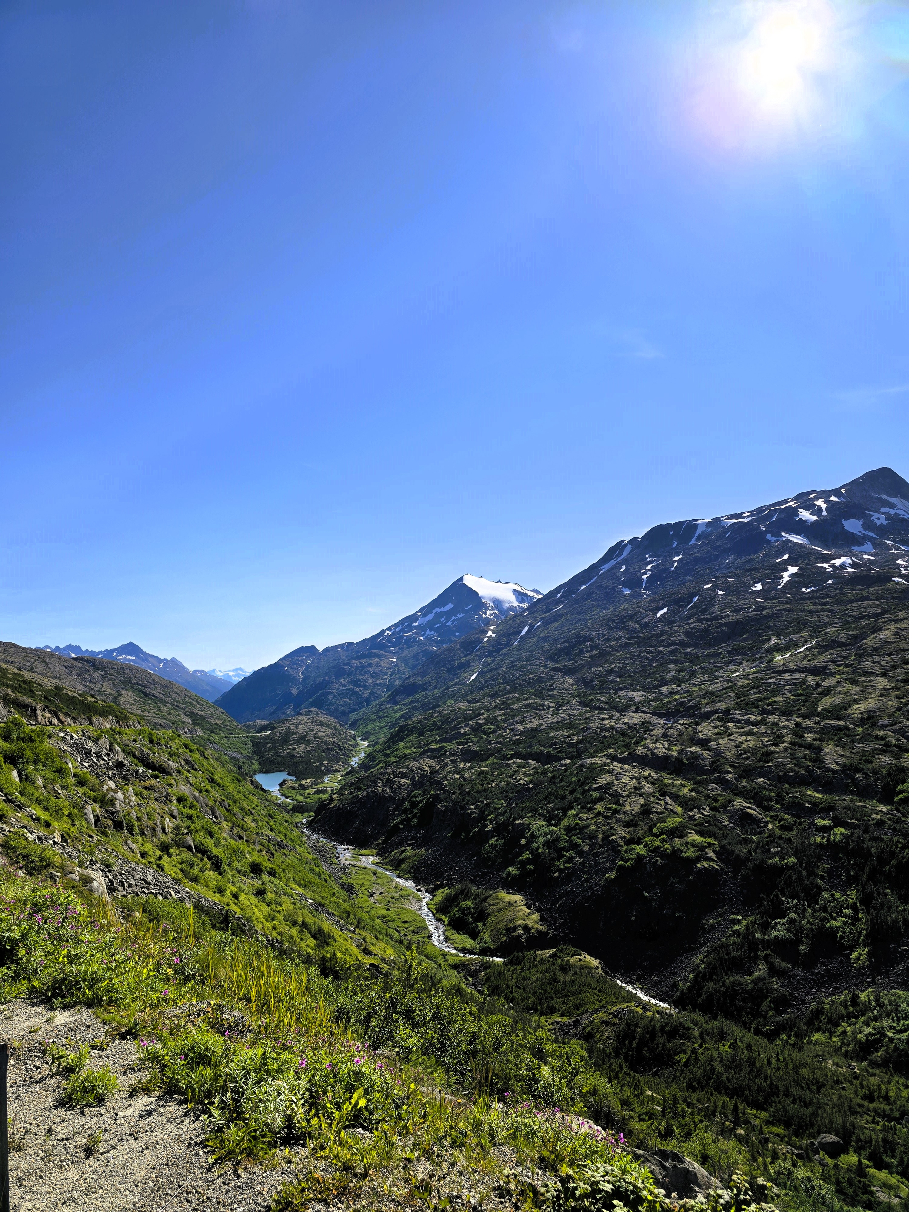 skagway valley view biking klondike highway