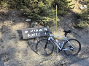 biking mammoth hot springs to norris yellowstone national park